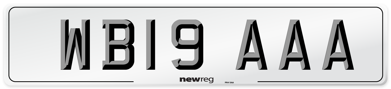 WB19 AAA Number Plate from New Reg